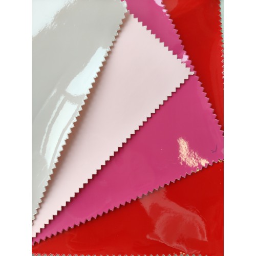 Sythetic PU Leather Patent Leather Faux  Mirror Leather High Quality Artificial  Glossy Shining Leather for Bags and Shoes