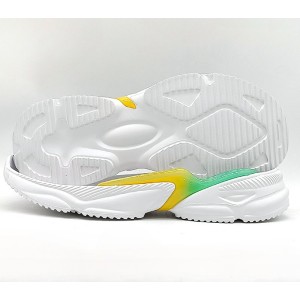 EVA rubber and plastic one-time foaming running tpu casual sole male 